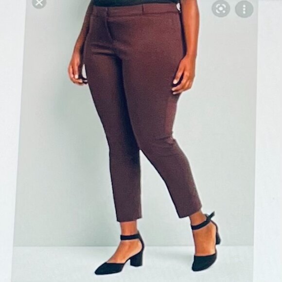 Lane Bryant Madison Slim Ankle Pants in Mulberry Wine (16) New With Tags - Picture 1 of 10